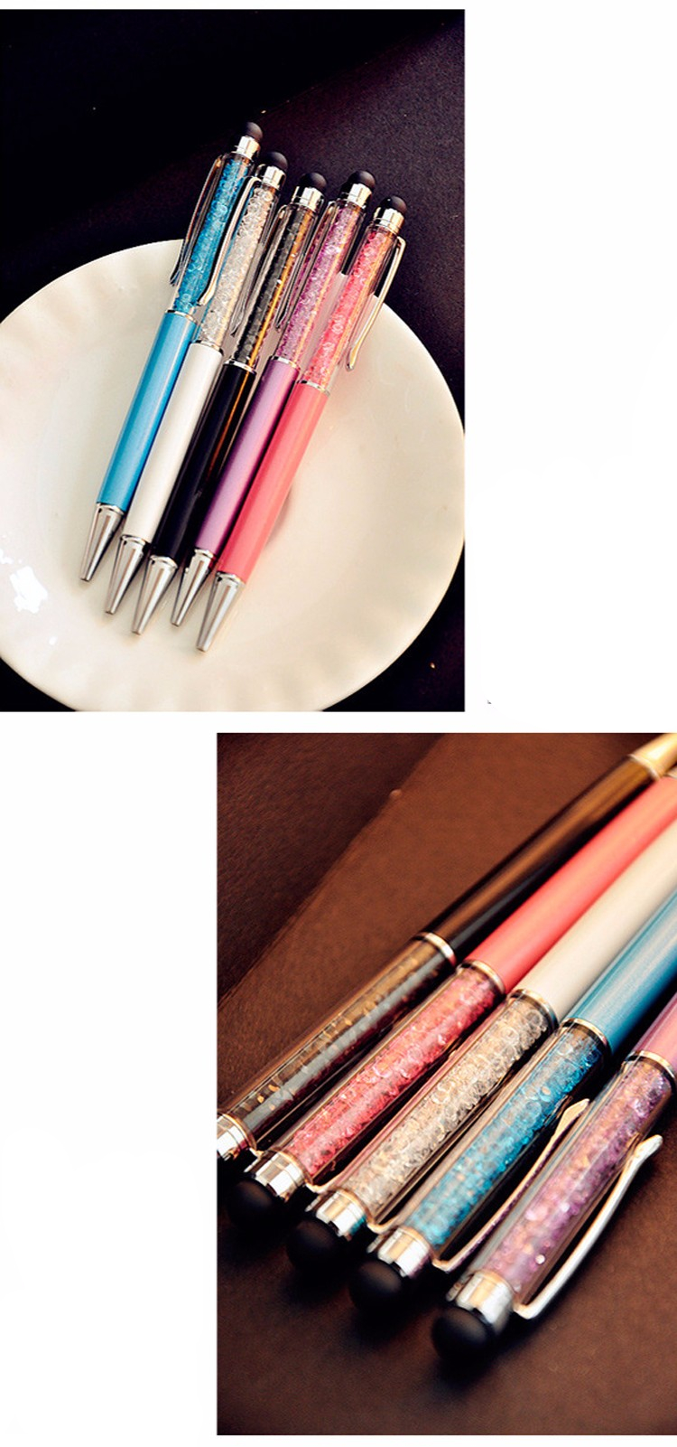 Set of 5 Diamond Crystal Ballpoint Pens Set of 5 Diamond Crystal Ballpoint Pens