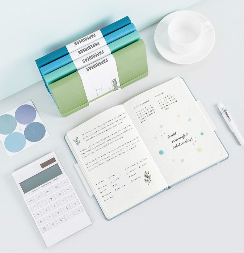 Hardcover A5 Bullet Dotted Journal Notebook 188 Pages