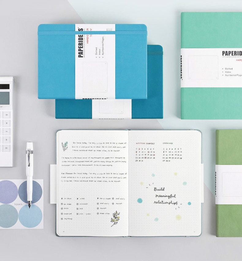 Hardcover A5 Bullet Dotted Journal Notebook 188 Pages