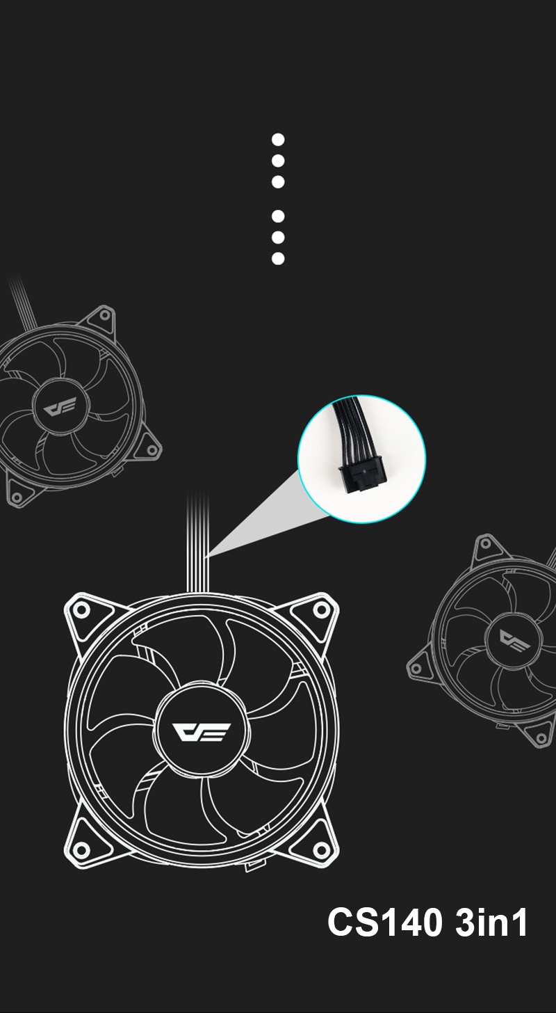 Adjust LED Case for Computer Cooler