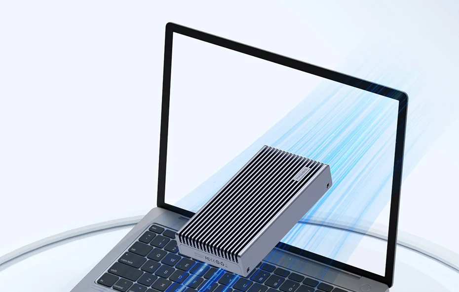 Hagibis 40Gbps USB4 M.2 NVMe SSD Enclosure With LED Display USB4 Cable for Thunderbolt 4/3 USB 3.2/3.1/3.0 B+M M-Key SSD Case