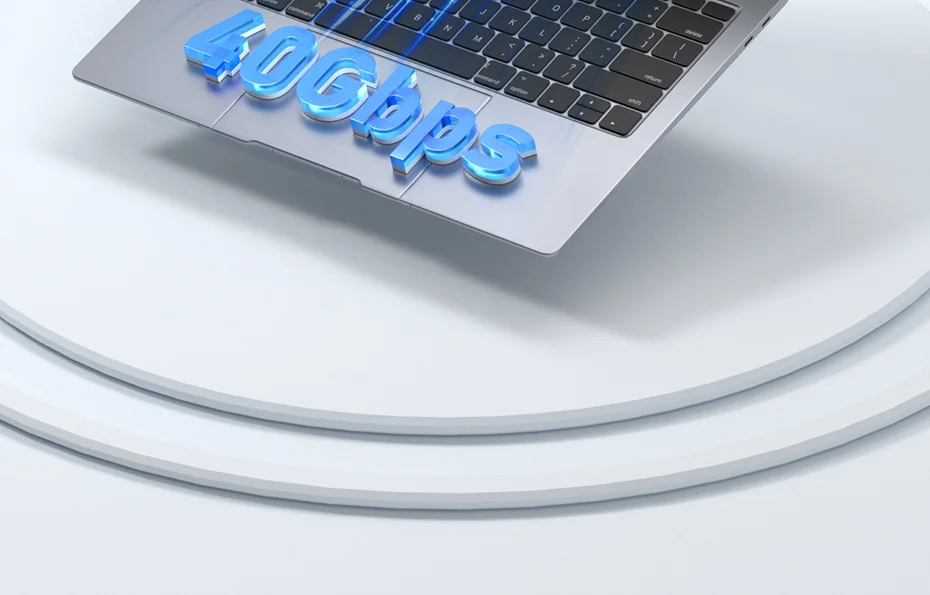 Hagibis 40Gbps USB4 M.2 NVMe SSD Enclosure With LED Display USB4 Cable for Thunderbolt 4/3 USB 3.2/3.1/3.0 B+M M-Key SSD Case