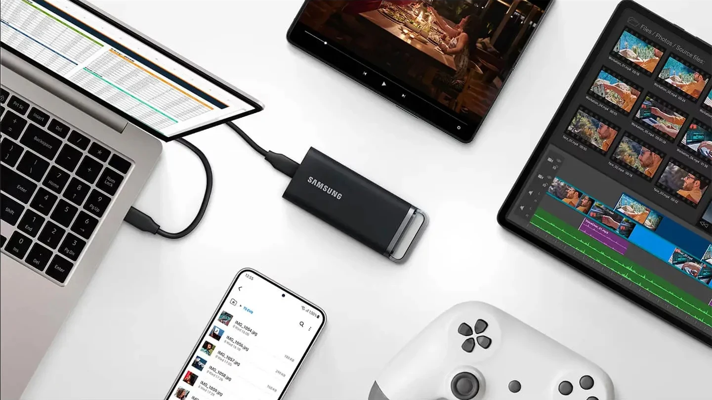 SAMSUNG T7 Solid State Drive T7 Shield T9 Portable SSD 1TB 2TB High Speed USB3.2 NVMe PSSD For Laptop Professional Disk