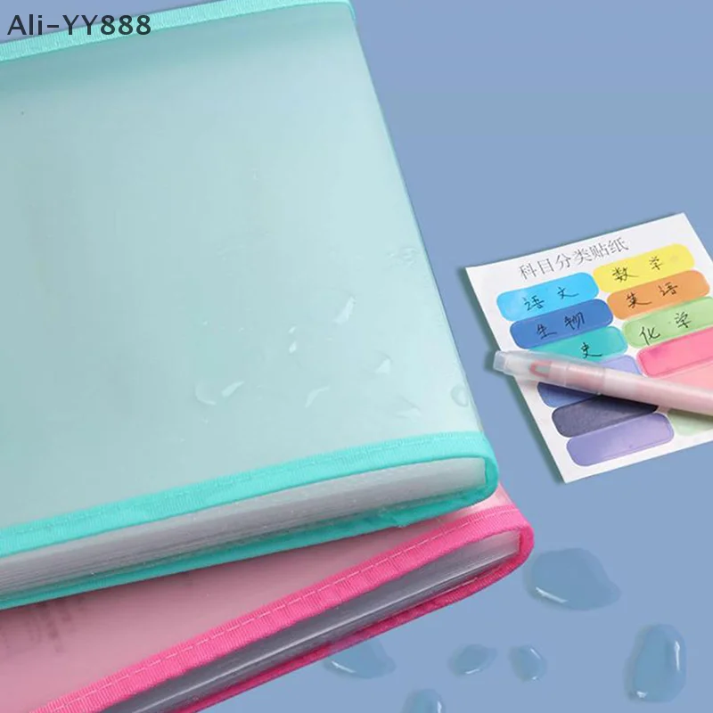 13 Pocket File Folders Portable A4 Letter Size Macaron Color Accordian Document Organizer Classroom Office Home Storage