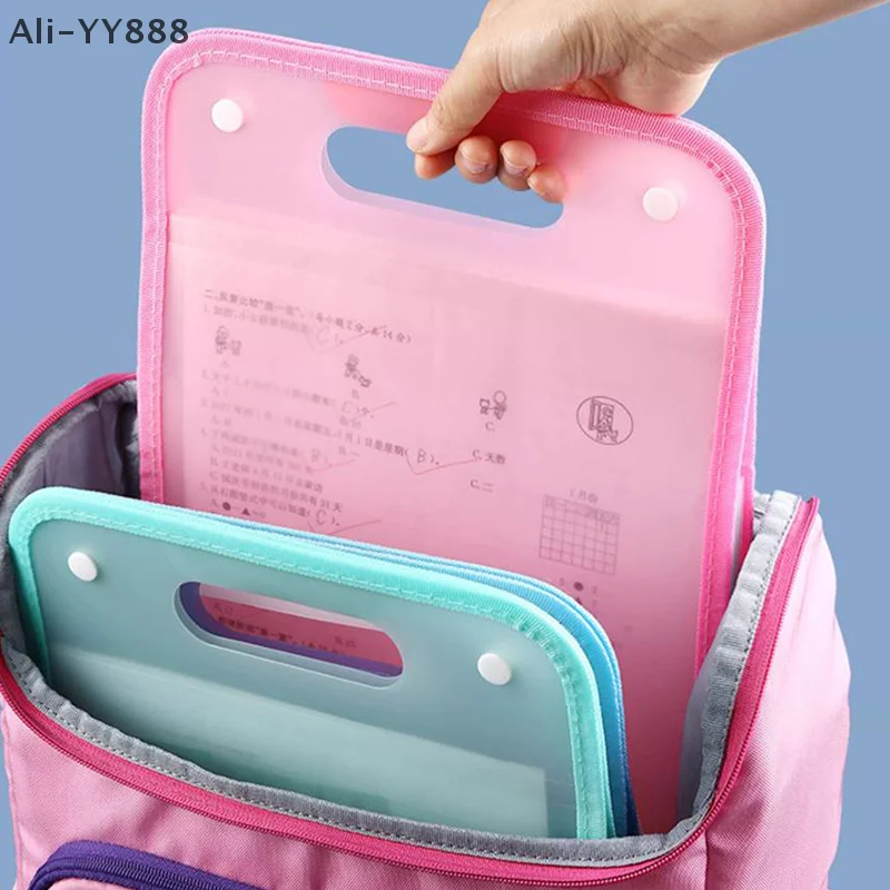 13 Pocket File Folders Portable A4 Letter Size Macaron Color Accordian Document Organizer Classroom Office Home Storage