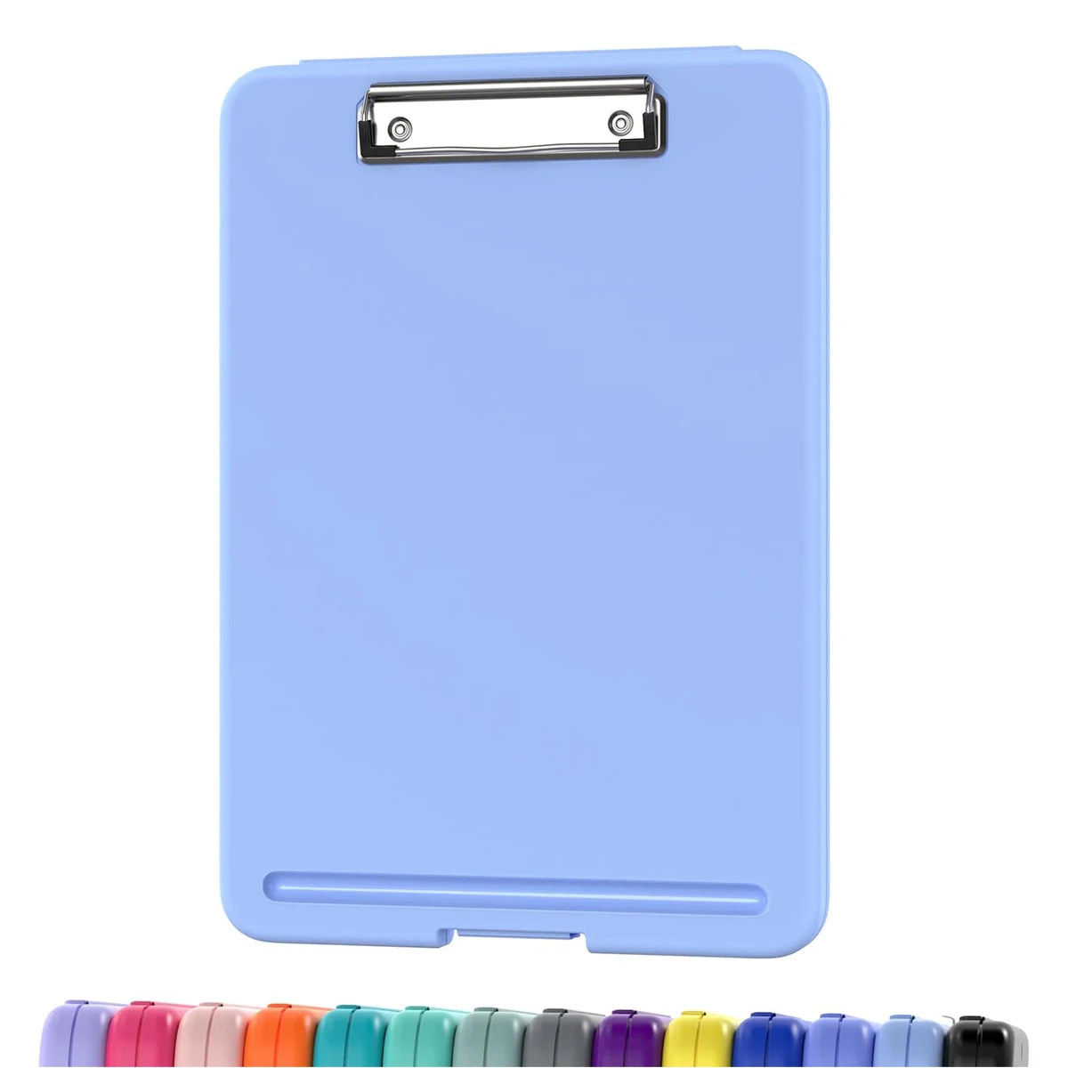 Bloc-notes pliable avec rangement (disponible en plusieurs couleurs), pince discrète, format 24 x 33 cm, robuste et portable.